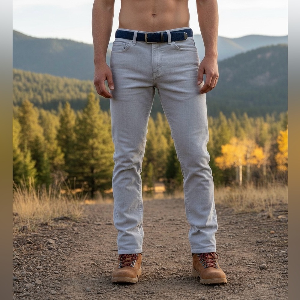 Y2K Patagonia Organic Cotton Pants - Light Grey - [29 #Corduroy